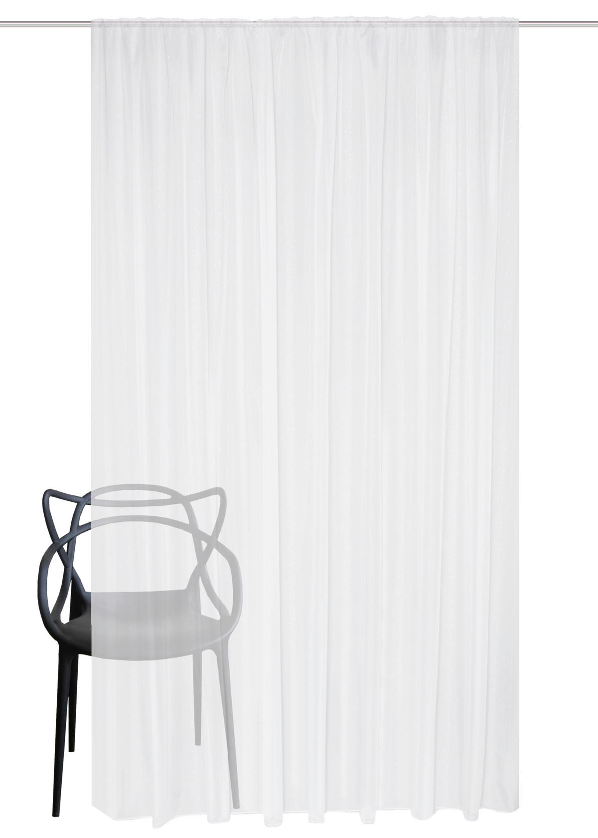 FERTIGSTORE  halbtransparent   450/175 cm  - Weiß, Basics, Textil (450/175cm)