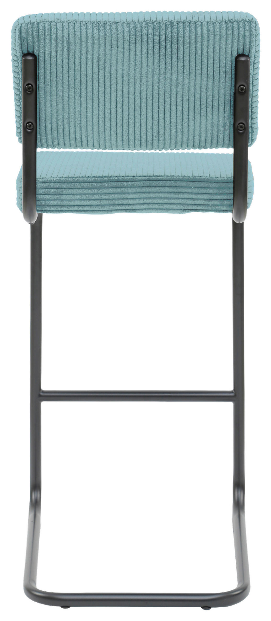 BARHOCKER Cord Blau, Schwarz Eisen Stoffauswahl, Typenauswahl  - Blau/Schwarz, Design, Textil/Metall (45/105/54cm) - home24
