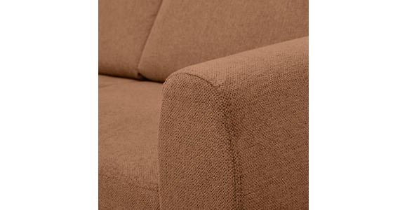ECKSOFA Terracotta Flachgewebe  - Buchefarben/Terracotta, KONVENTIONELL, Holz/Textil (166/241cm) - Carryhome