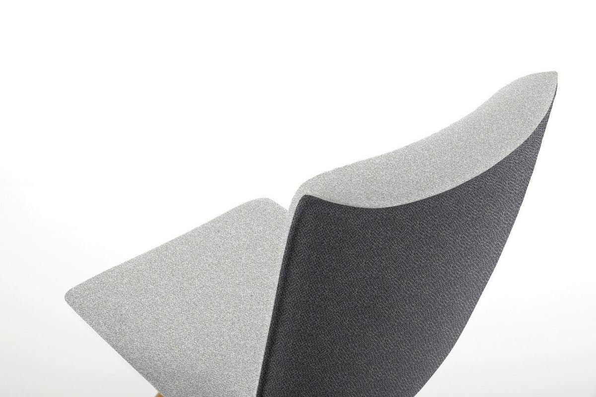 STUHL in Holz, Textil Hellgrau, Dunkelgrau  - Dunkelgrau/Eichefarben, Design, Holz/Textil (48/91/63cm) - Koinor