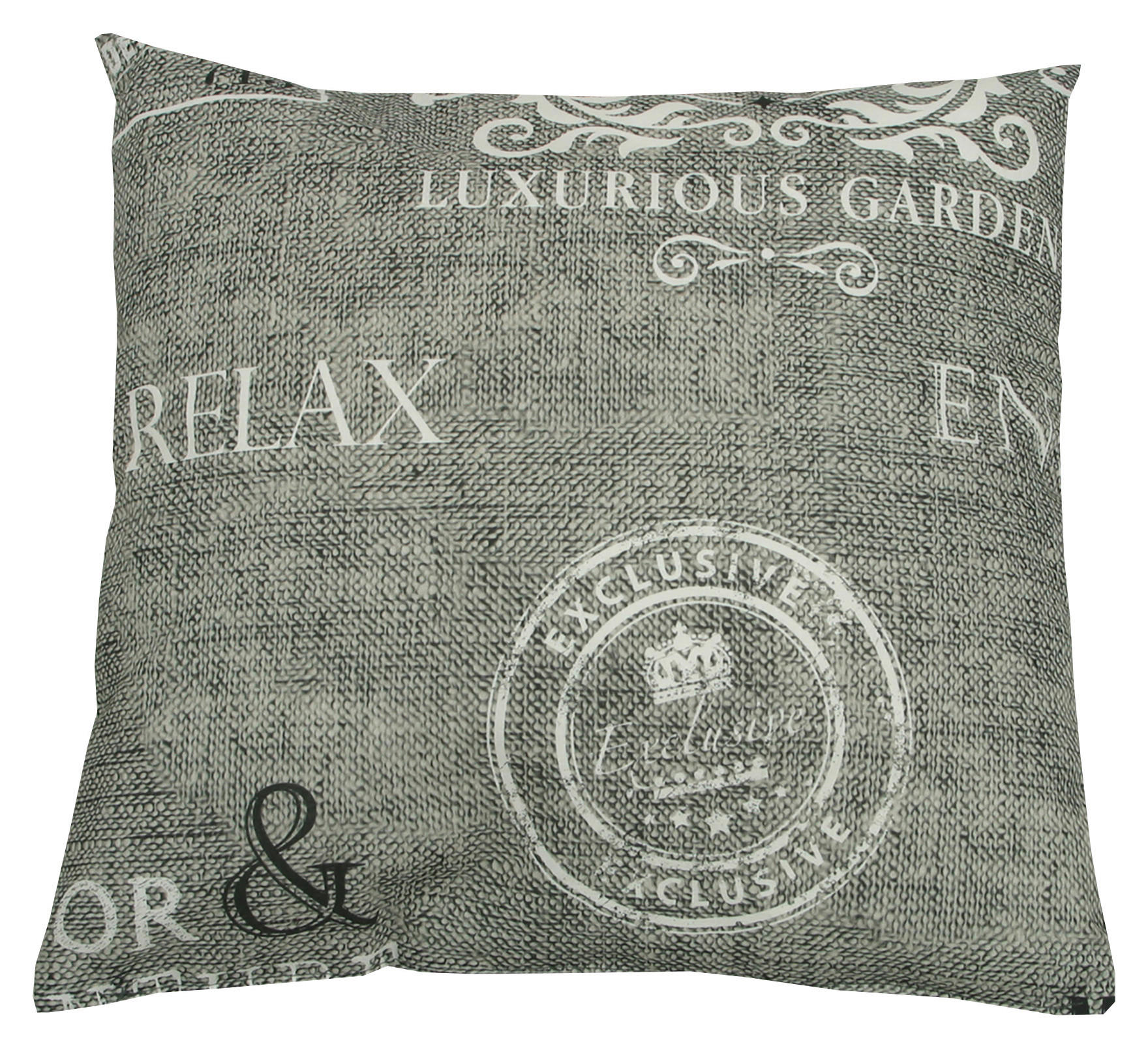 Pernă Decorativă 48/48 cm  - gri deschis/alb, Design (48/48cm)