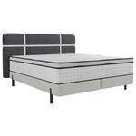 BOXSPRINGBETT 180/200 cm  in Creme, Dunkelgrau  - Dunkelgrau/Creme, Design, Textil/Metall (180/200cm) - Esposa