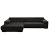ECKSOFA Mikrofaser Grau  - Silberfarben/Grau, Design, Textil/Metall (190/335cm) - Beldomo Speed