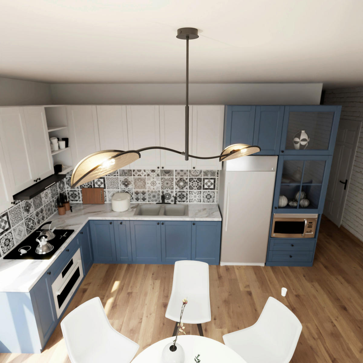 DECKENLEUCHTE 105/18/54 cm  - Hellbraun/Schwarz, LIFESTYLE, Textil/Metall (105/18/54cm)