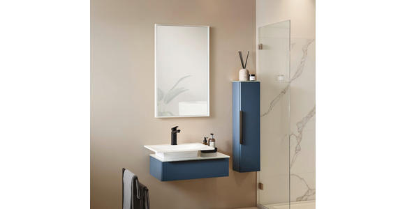 WASCHTISCHKOMBI 66,6 cm  - Blau/Schwarz, KONVENTIONELL, Holzwerkstoff/Stein (66,6cm) - Novel