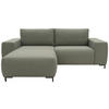 ECKSOFA in Webstoff Graubraun  242/160 cm  - Graubraun/Schwarz, Design, Textil/Metall (242/160cm) - LOOKS by W.Joop