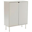 HIGHBOARD  in 80/103/35 cm  - Seidengrau, Design, Holzwerkstoff/Metall (80/103/35cm) - Xora
