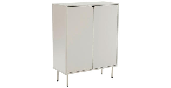 HIGHBOARD  in 80/103/35 cm  - Seidengrau, Design, Holzwerkstoff/Metall (80/103/35cm) - Xora