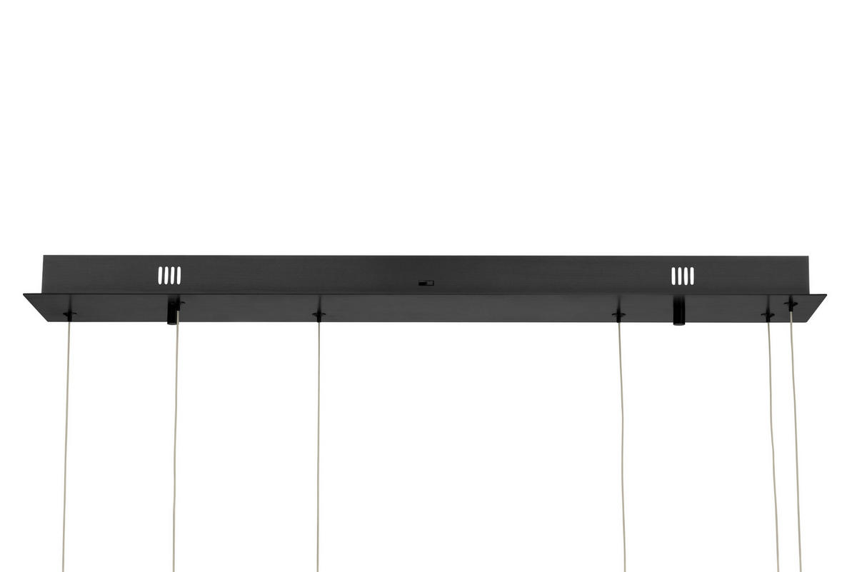 LED-HÄNGELEUCHTE 95/15/120 cm  - Goldfarben/Schwarz, Design, Kunststoff/Metall (95/15/120cm) - Dieter Knoll