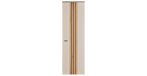 GARDEROBENSCHRANK in 60/197/38 cm - Kaschmir/Eichefarben, Basics, Holzwerkstoff/Kunststoff (60/197/38cm) - Xora