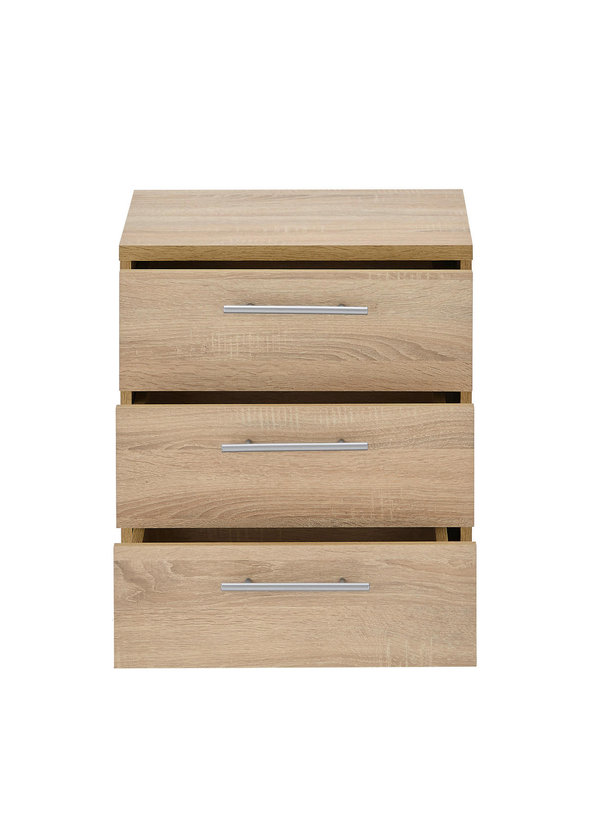 ROLLCONTAINER Sonoma Eiche  - Silberfarben/Sonoma Eiche, MODERN, Holzwerkstoff/Kunststoff (40/56/39cm) - Carryhome