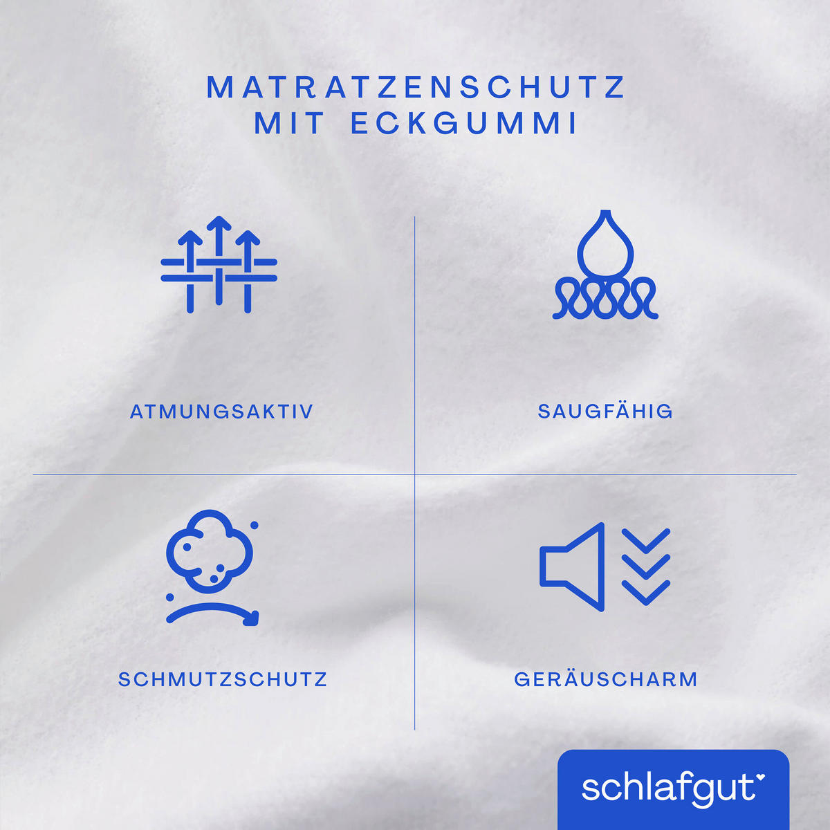 MATRATZENAUFLAGE - Weiß, Basics, Textil (90/200cm) - Schlafgut