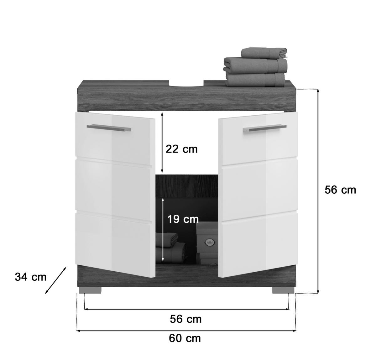 KÚPEĽŇA sivá, biela s vysokým leskom  - sivá/biela s vysokým leskom, Modern, kompozitné drevo/plast (160cm) - MID.YOU