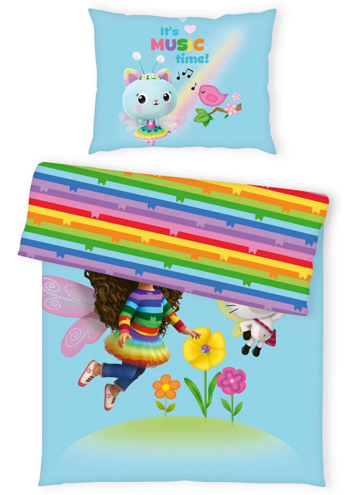 DĚTSKÉ POVLEČENÍ 140/200 cm  - bílá/pink, Konvenční, textil (140/200cm)