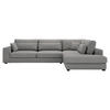 ECKSOFA in Cord Grau  - Schwarz/Grau, Konventionell, Kunststoff/Textil (314/250cm) - Carryhome