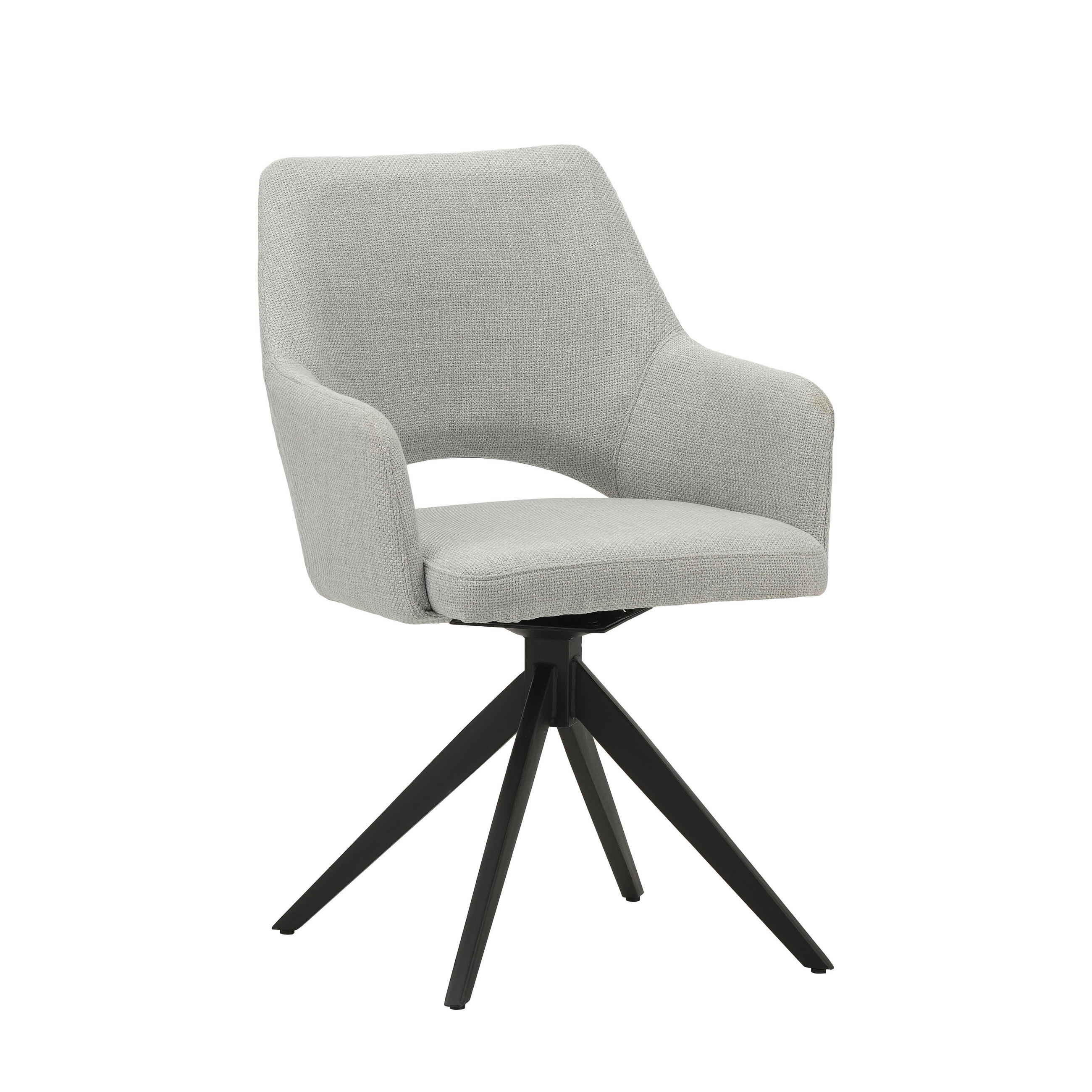 STOLIČKA, 54,5/85/61,5 cm - čierna/sivá, Modern, kov/textil (54,5/85/61,5cm) - MID.YOU