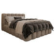 POLSTERBETT Bettkasten Beige 140/200 cm  - Beige/Schwarz, Trend, Kunststoff/Textil (140/200cm) - Esposa