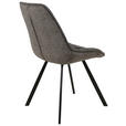STUHL  Stoffauswahl Webstoff  Anthrazit, Schwarz  - Anthrazit/Schwarz, Design, Textil/Metall (53/87/61cm) - Carryhome