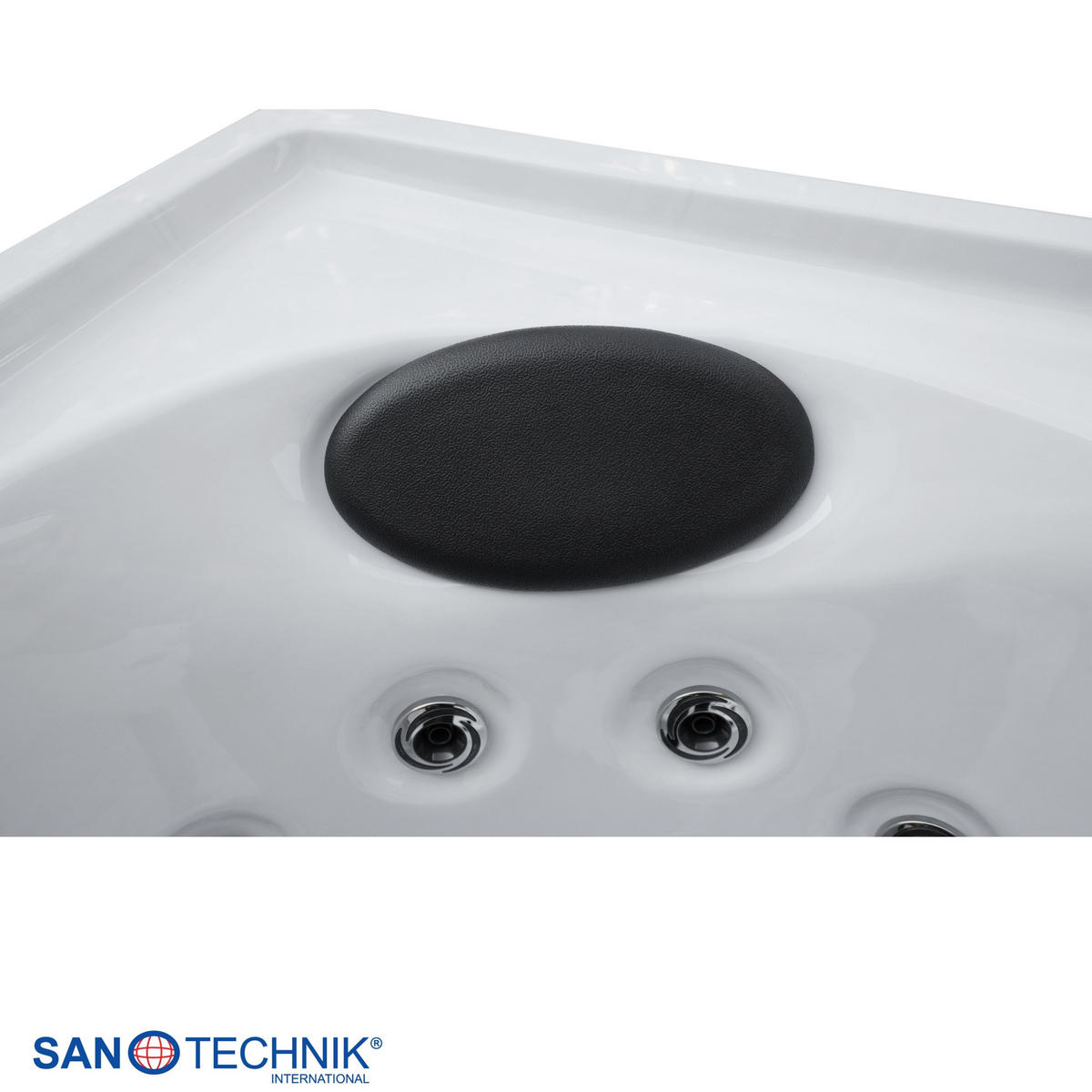 WHIRLPOOL Caorle  - Grauweiß, KONVENTIONELL, Kunststoff (210/180/82cm) - Sanotechnik