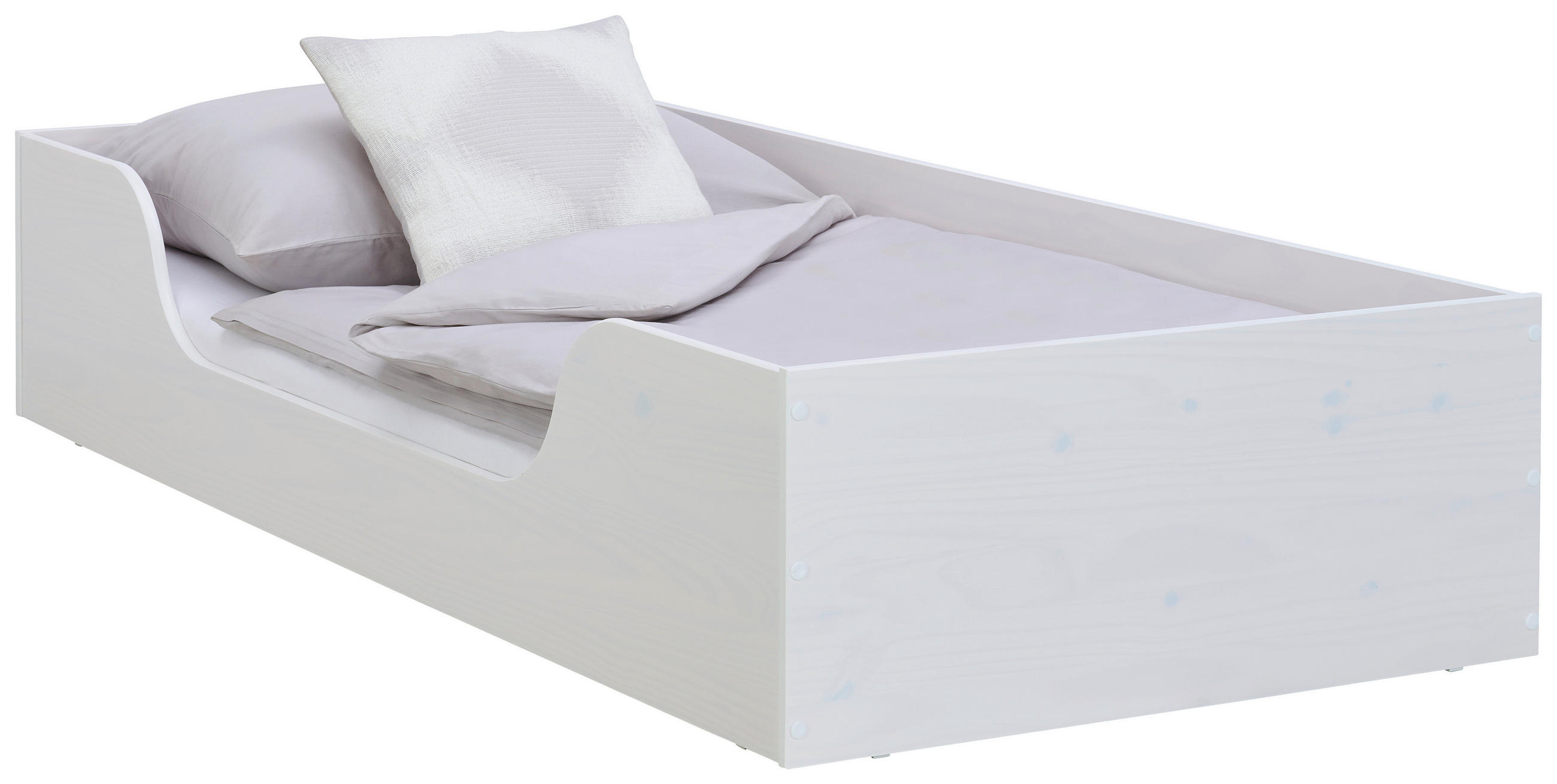 BODENBETT Weiß  - Naturfarben/Weiß, Basics, Holz (90/200cm) - MID.YOU