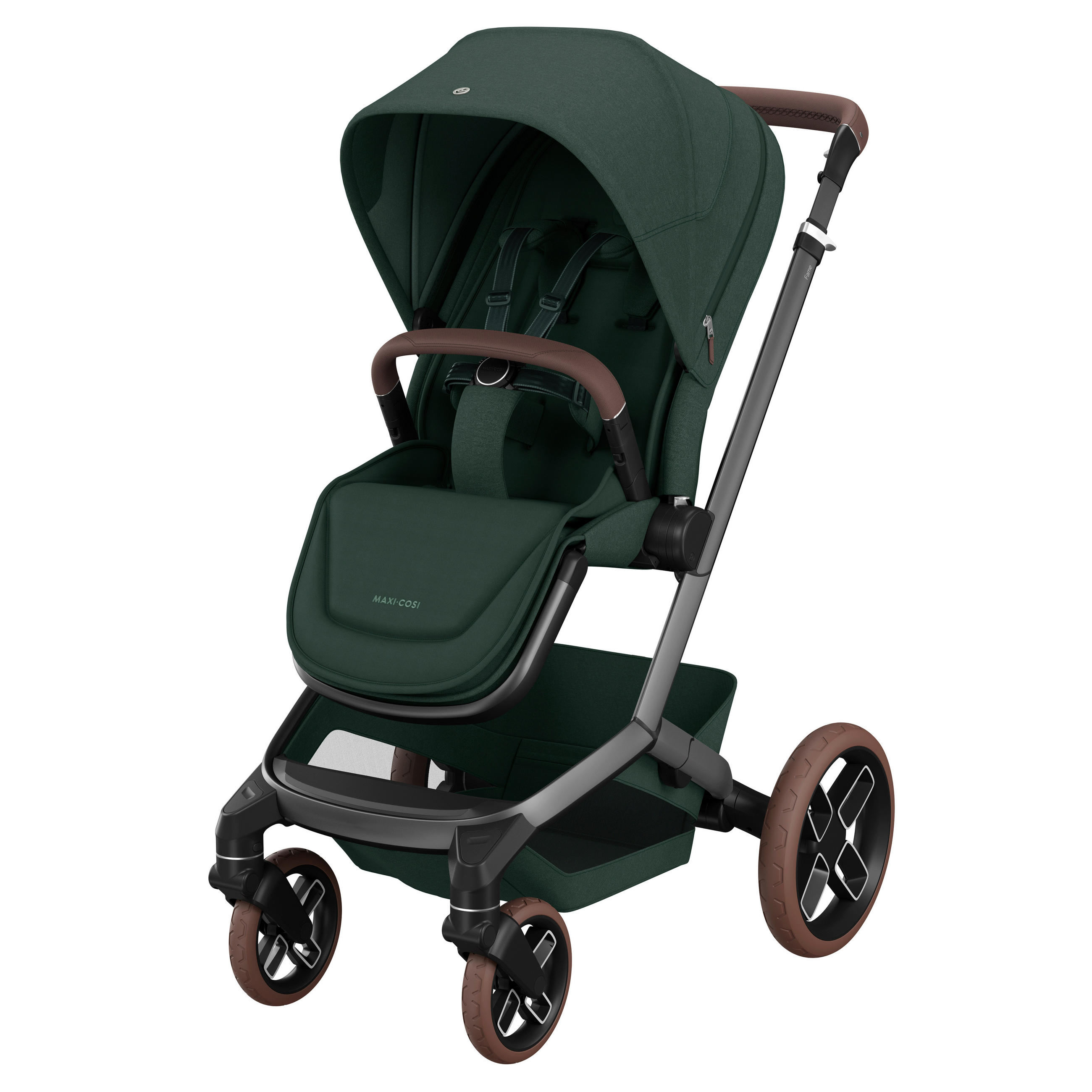 KINDERWAGEN Fame  - Dunkelgrün/Graphitfarben, Basics, Kunststoff/Textil (61.5/110/95,5cm) - Maxi-Cosi