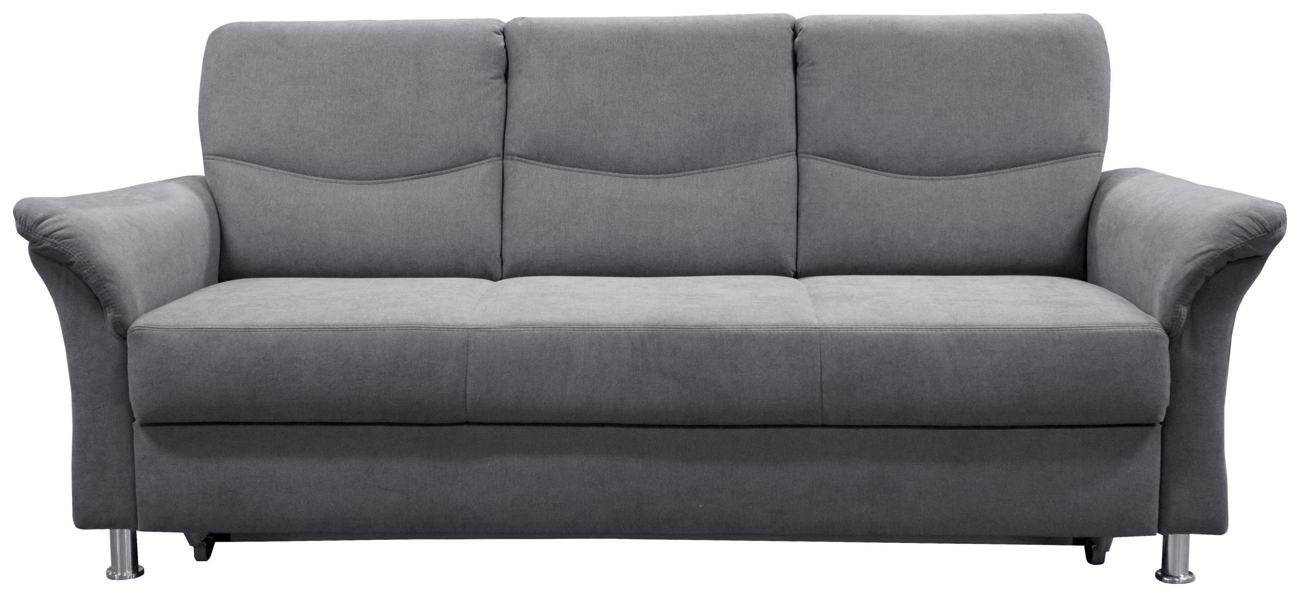 ÜLŐGARNITÚRA textil szürke  - króm/szürke, Konventionell, műanyag/textil (205/90/85cm) - Xora