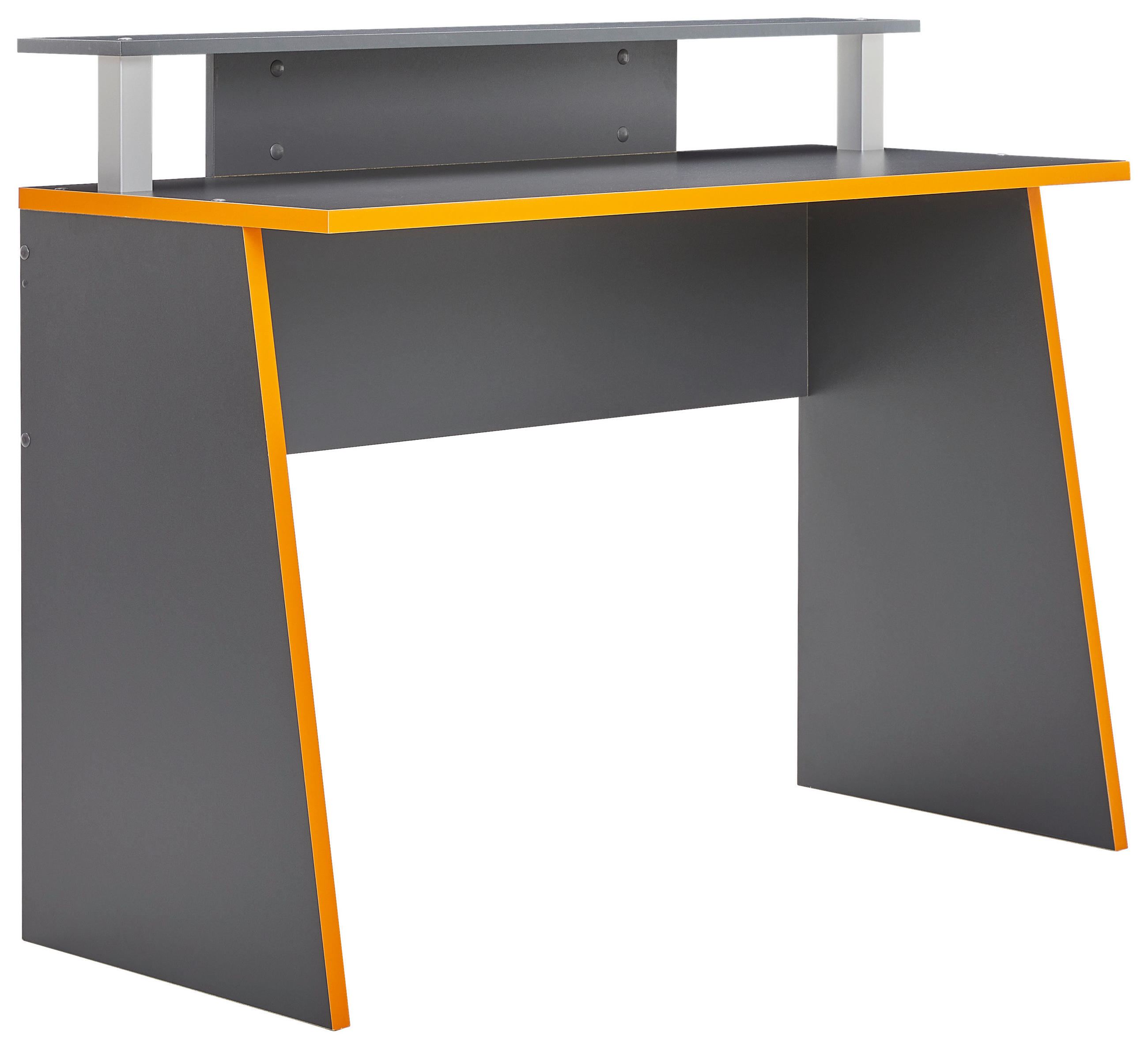 GAMINGTISCH 93/50/117 cm  in Anthrazit, Orange  - Anthrazit/Orange, MODERN, Holzwerkstoff (93/50/117cm) - Livetastic