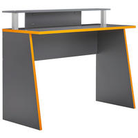 GAMINGTISCH 93/50/117 cm  in Anthrazit, Orange  - Anthrazit/Orange, MODERN, Holzwerkstoff (93/50/117cm) - Livetastic