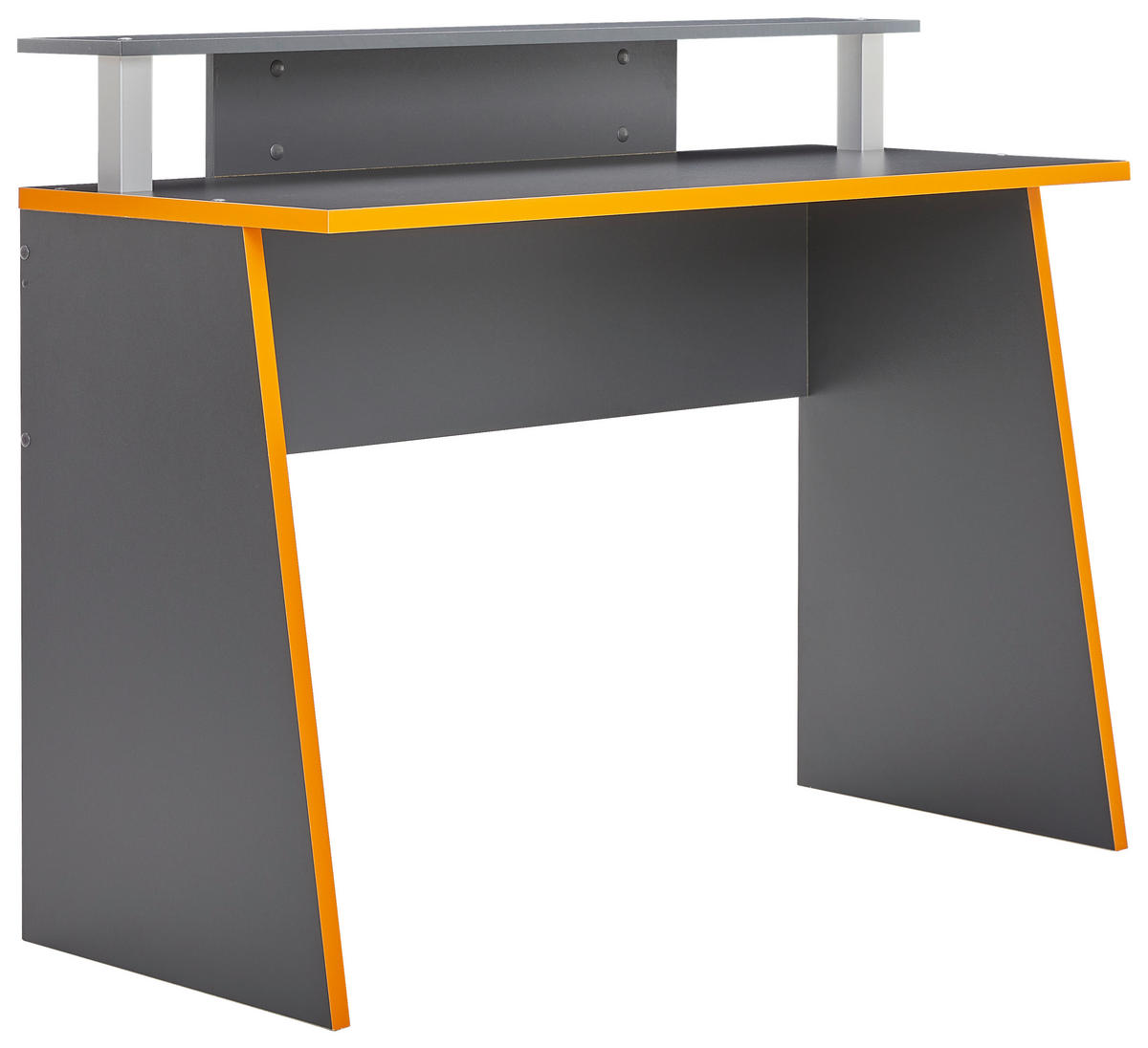 GAMINGTISCH 93/50/117 cm  in Anthrazit, Orange  - Anthrazit/Orange, MODERN, Holzwerkstoff (93/50/117cm) - Livetastic