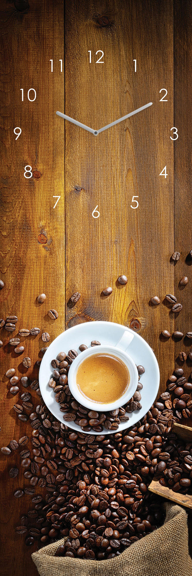 WANDUHR Braun 20/60/3,1 cm  - Braun, Basics, Glas (20/60/3,1cm) - Euroart