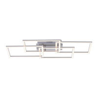 LED-DECKENLEUCHTE Iven 70/34,5/9,5 cm   - Alufarben, Design, Kunststoff/Metall (70/34,5/9,5cm)
