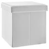 SITZBOX in Textil, Holzwerkstoff Weiß  - Weiß, Basics, Holzwerkstoff/Textil (38/38/38cm) - Carryhome