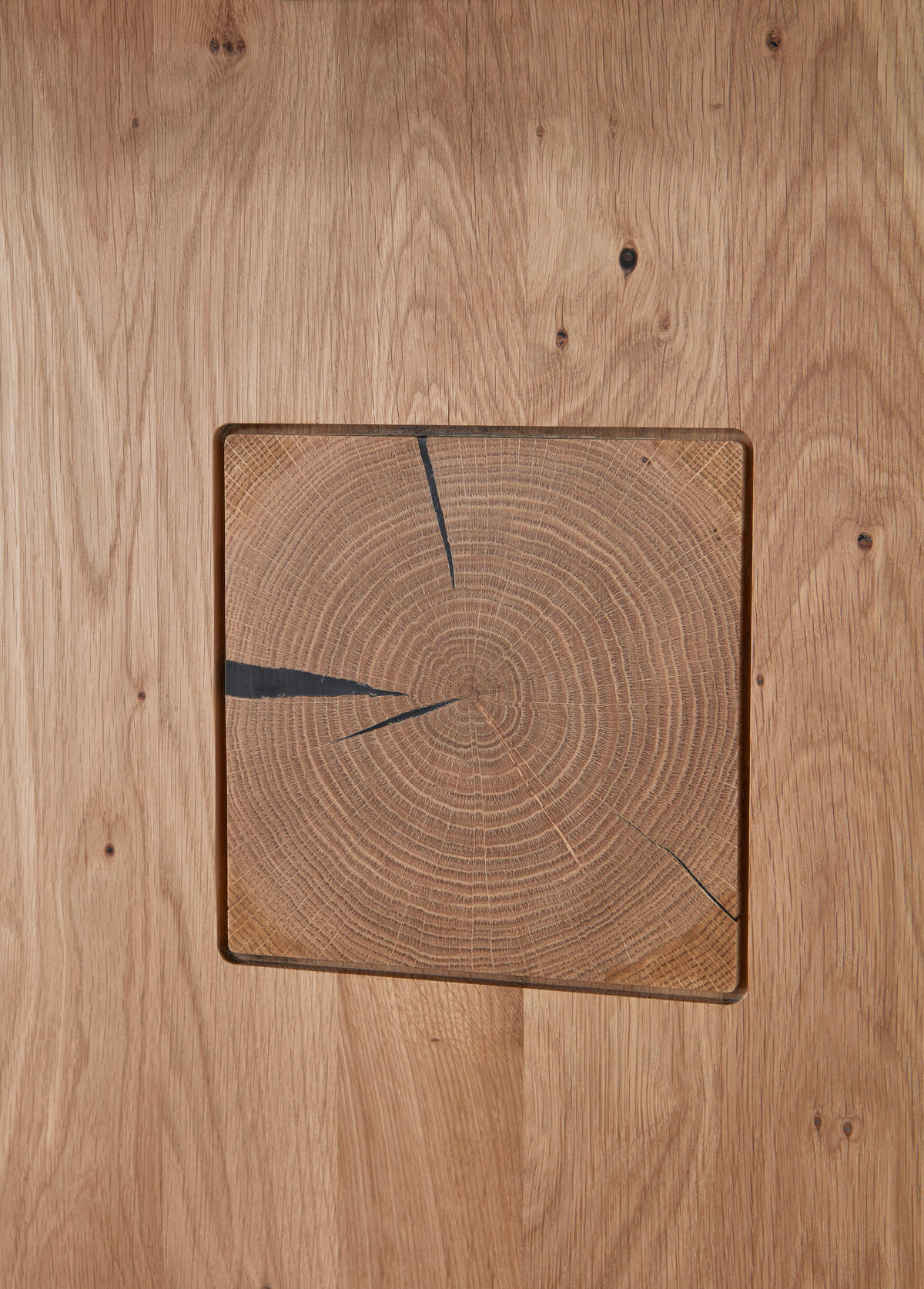VITRINE in massiv Eiche Alteiche  - Alteiche/Silberfarben, KONVENTIONELL, Glas/Holz (55/208,6/37,4cm) - Livetastic