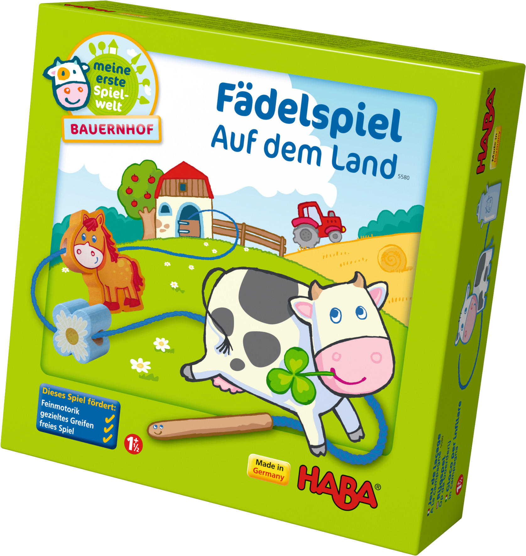 FÄDELSPIEL auf dem Land Bauernhof  - Multicolor, Basics, Naturmaterialien/Holz (22/22,8/7cm) - Haba