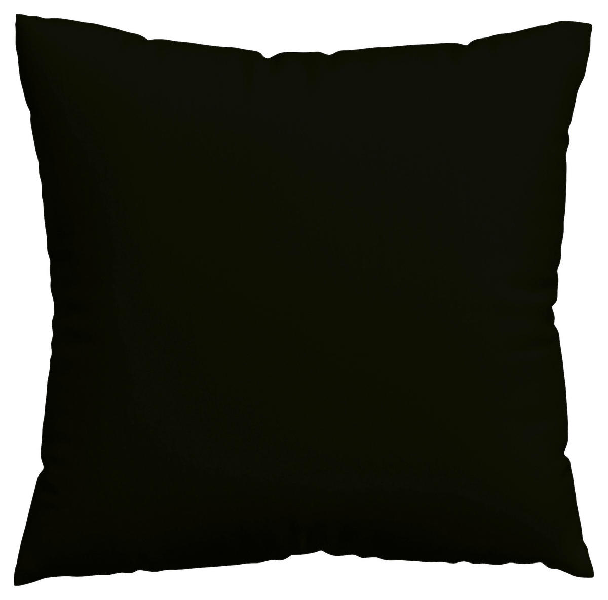 KOPFKISSENBEZUG WOVEN SATIN 80/80 cm  - Schwarz, Basics, Textil (80/80cm) - Schlafgut