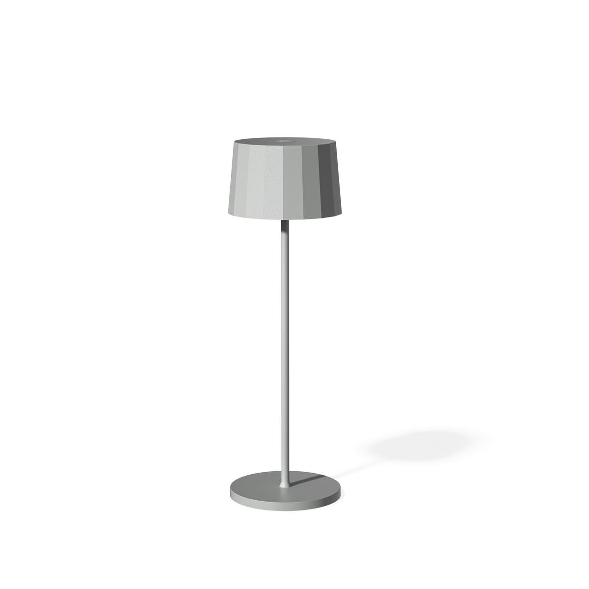 STOLNÍ LAMPA NA BATERIE 11/35 cm - světle šedá, Design, kov/plast (11/35cm) - Dieter Knoll