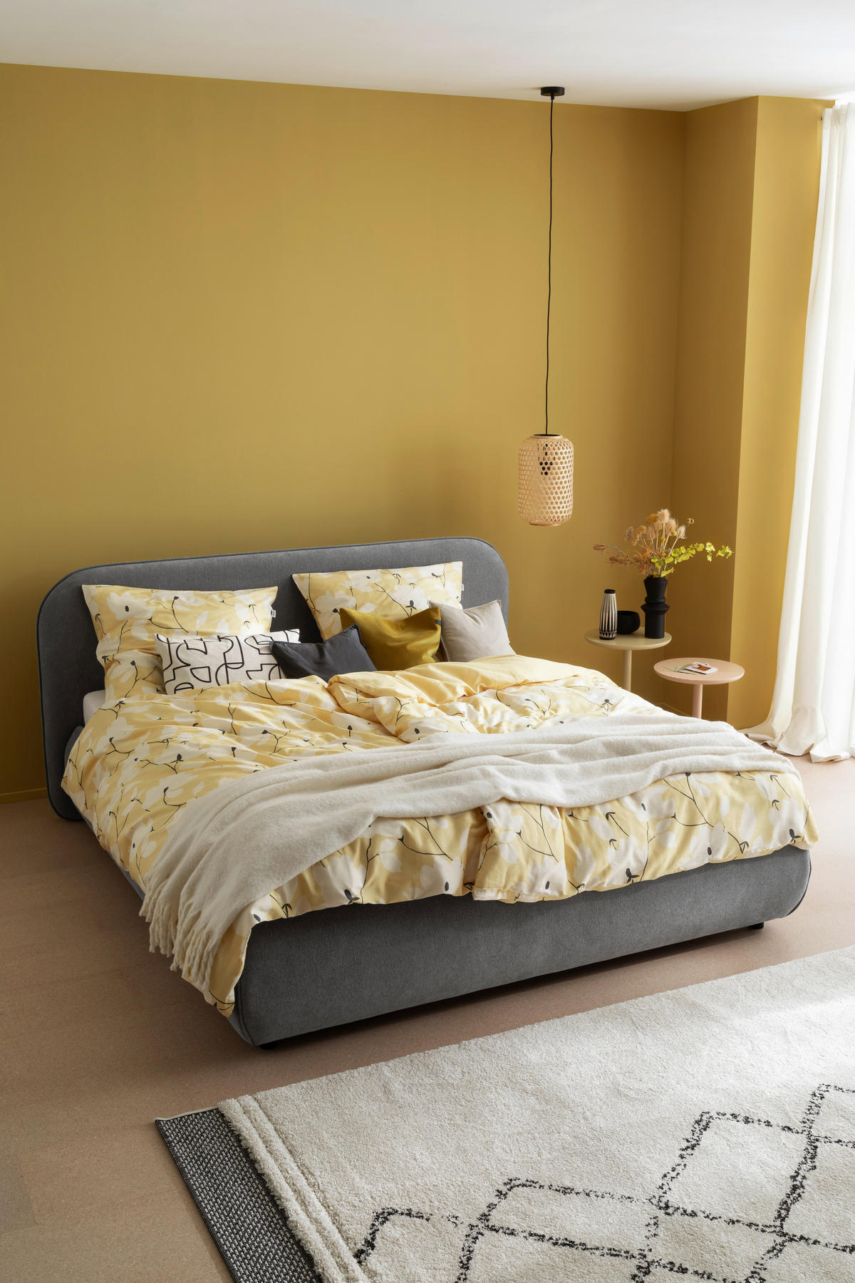 POLSTERBETT Grau 180/200 cm  - Grau, Design, Holz/Textil (180/200cm) - Schöner Wohnen