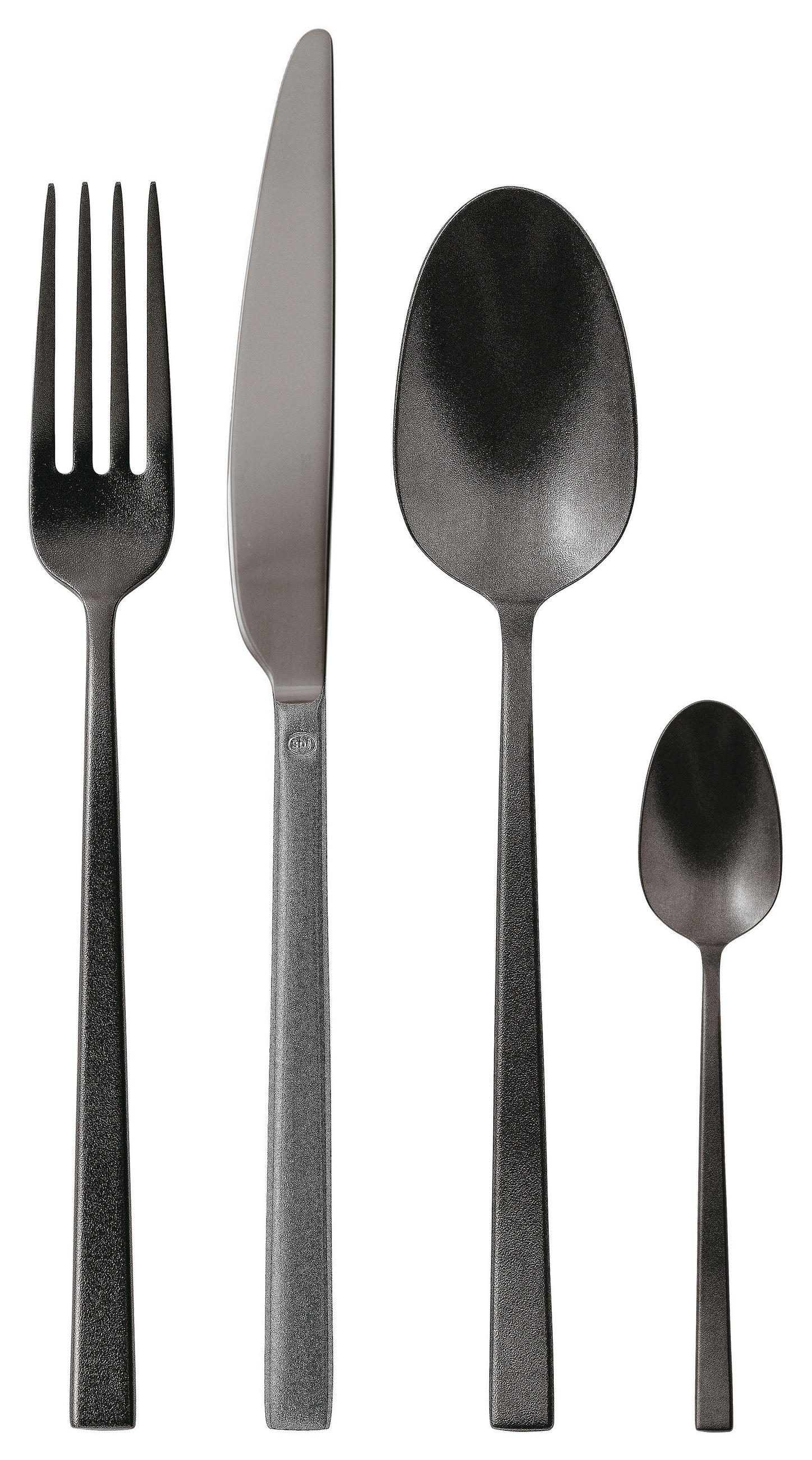 SET PRIBORA ZA JELO 24-dijelni Rock Diamond - crna, Basics, metal (15/2/2cm) - Sambonet