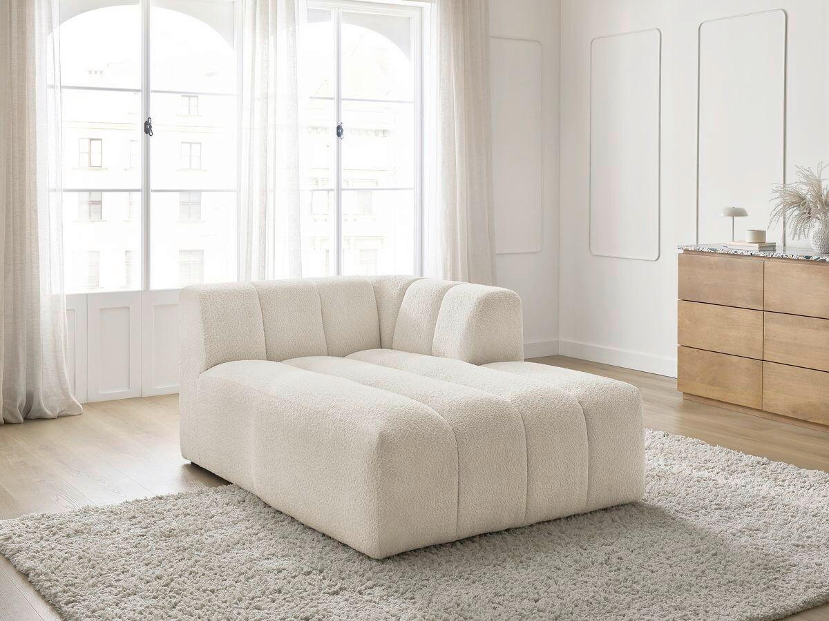 SOFAELEMENT ANNECY Bouclé Beige  - Beige/Schwarz, MODERN, Kunststoff/Textil (120/72/170cm)