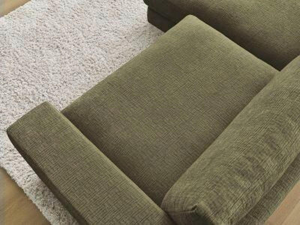 ECKSOFA Ottomane links  LEONARD  Grün Struktur  - Schwarz/Grün, MODERN, Kunststoff/Textil (159/274cm)