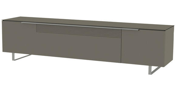LOWBOARD in 210/51/45 cm - Alufarben/Grau, Design, Glas/Holzwerkstoff (210/51/45cm) - Moderano
