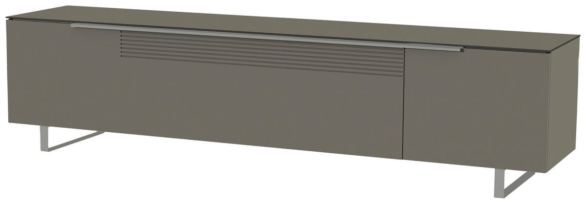 LOWBOARD  in 210/51/45 cm  - Alufarben/Grau, Design, Glas/Holzwerkstoff (210/51/45cm) - Moderano
