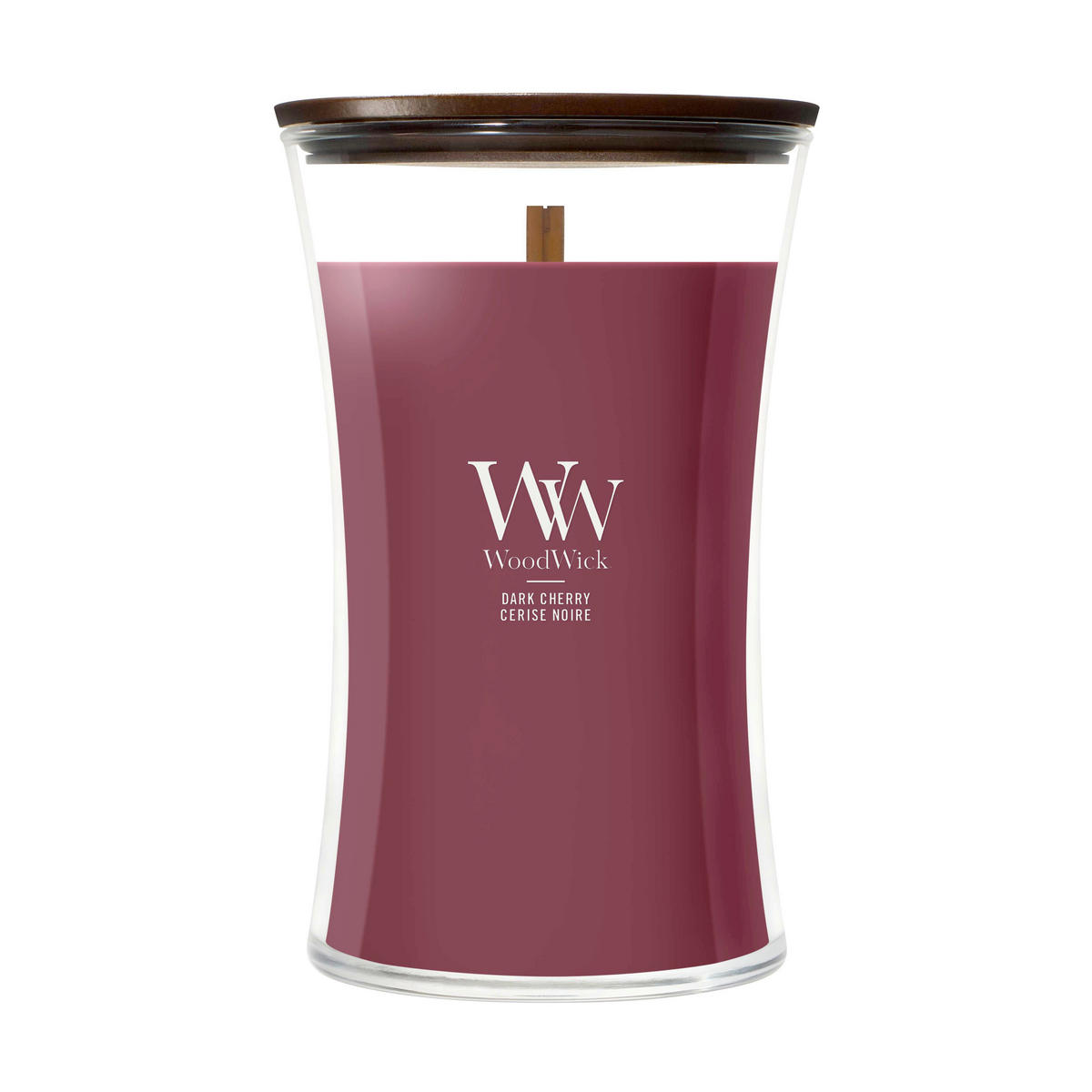 SVIJEĆA MIRISNA  crvenosmeđa  - crvenosmeđa, Basics, staklo/drvo (10/18/10cm) - WoodWick