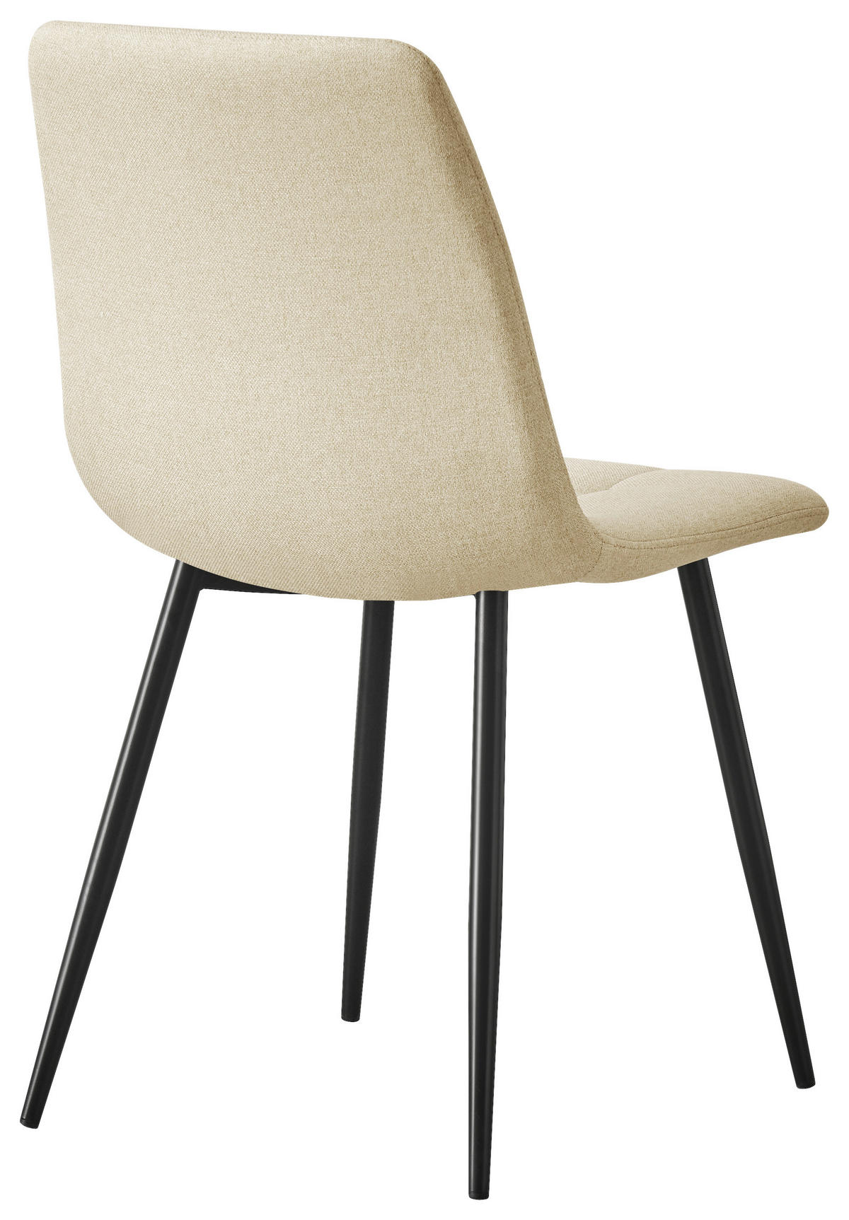 STUHL  in Eisen Webstoff Holz, Metall, Textil  - Beige/Schwarz, MODERN, Holz/Textil (45/86/55cm) - Livetastic
