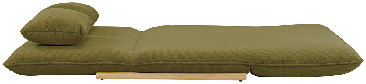 SOFA VELIN Samt Grün, Nussbaumfarben  - Nussbaumfarben/Grün, Design, Textil/Metall (140/97/80cm) - MID.YOU