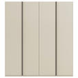 DREHTÜRENSCHRANK 201/235/61 cm,  in Champagner, 4-türig  - Champagner/Graphitfarben, Basics, Holzwerkstoff/Metall (201/235/61cm) - Novel