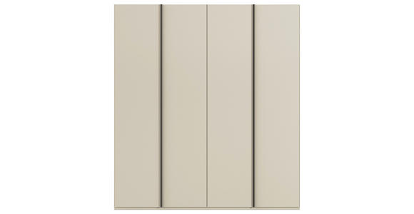 DREHTÜRENSCHRANK 201/235/61 cm,  in Champagner, 4-türig  - Champagner/Graphitfarben, Basics, Holzwerkstoff/Metall (201/235/61cm) - Novel