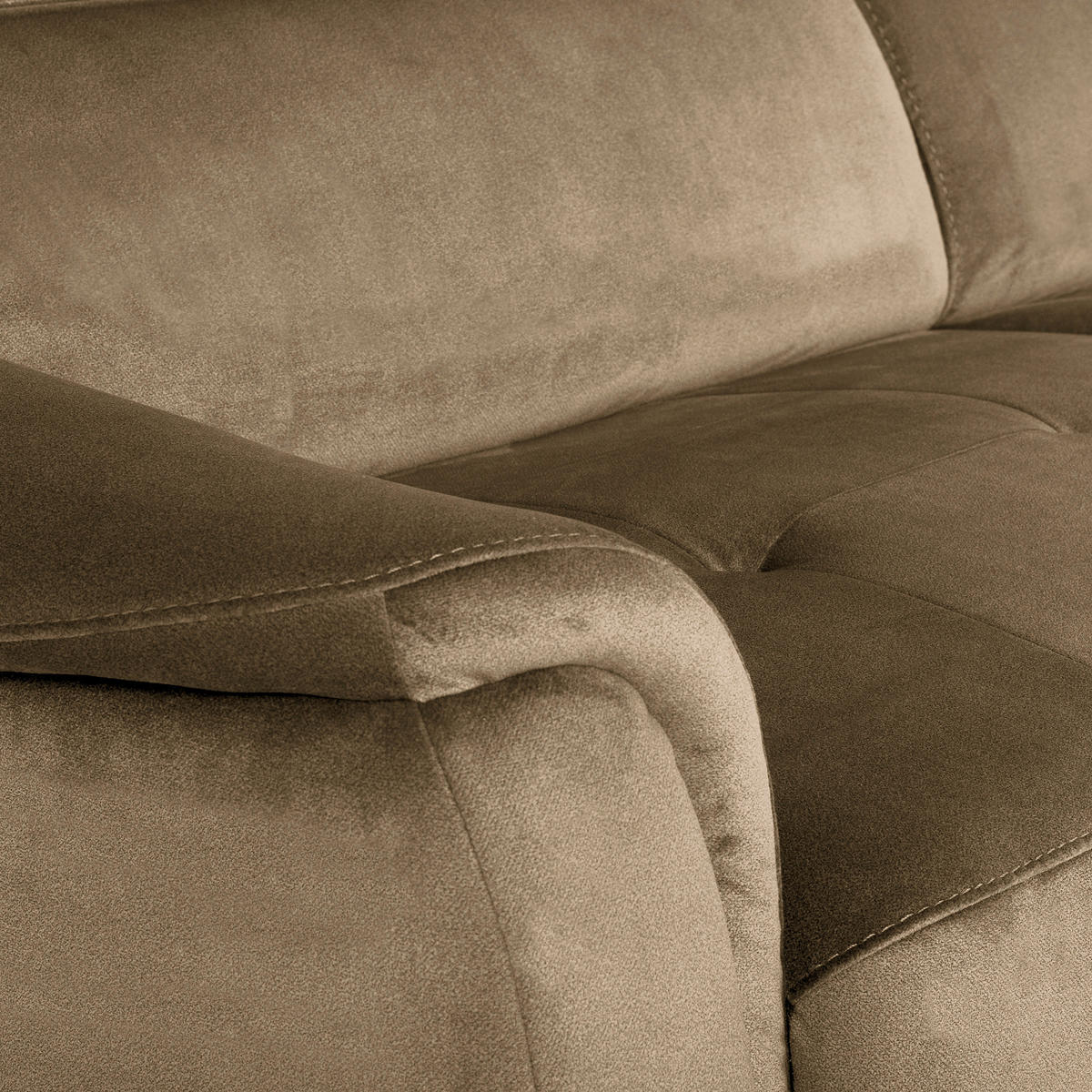SCHLAFSOFA in Textil Hellbraun  - Chromfarben/Hellbraun, Design, Textil/Metall (203/77-98/103cm) - MID.YOU