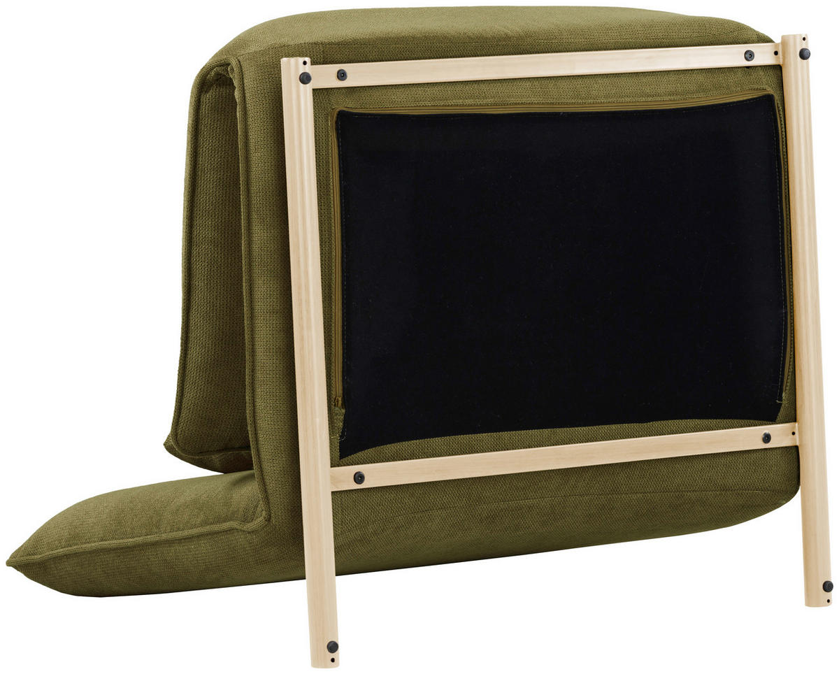 SESSEL in Samt Grün, Nussbaumfarben  - Nussbaumfarben/Grün, Design, Textil/Metall (93/97/80cm) - MID.YOU