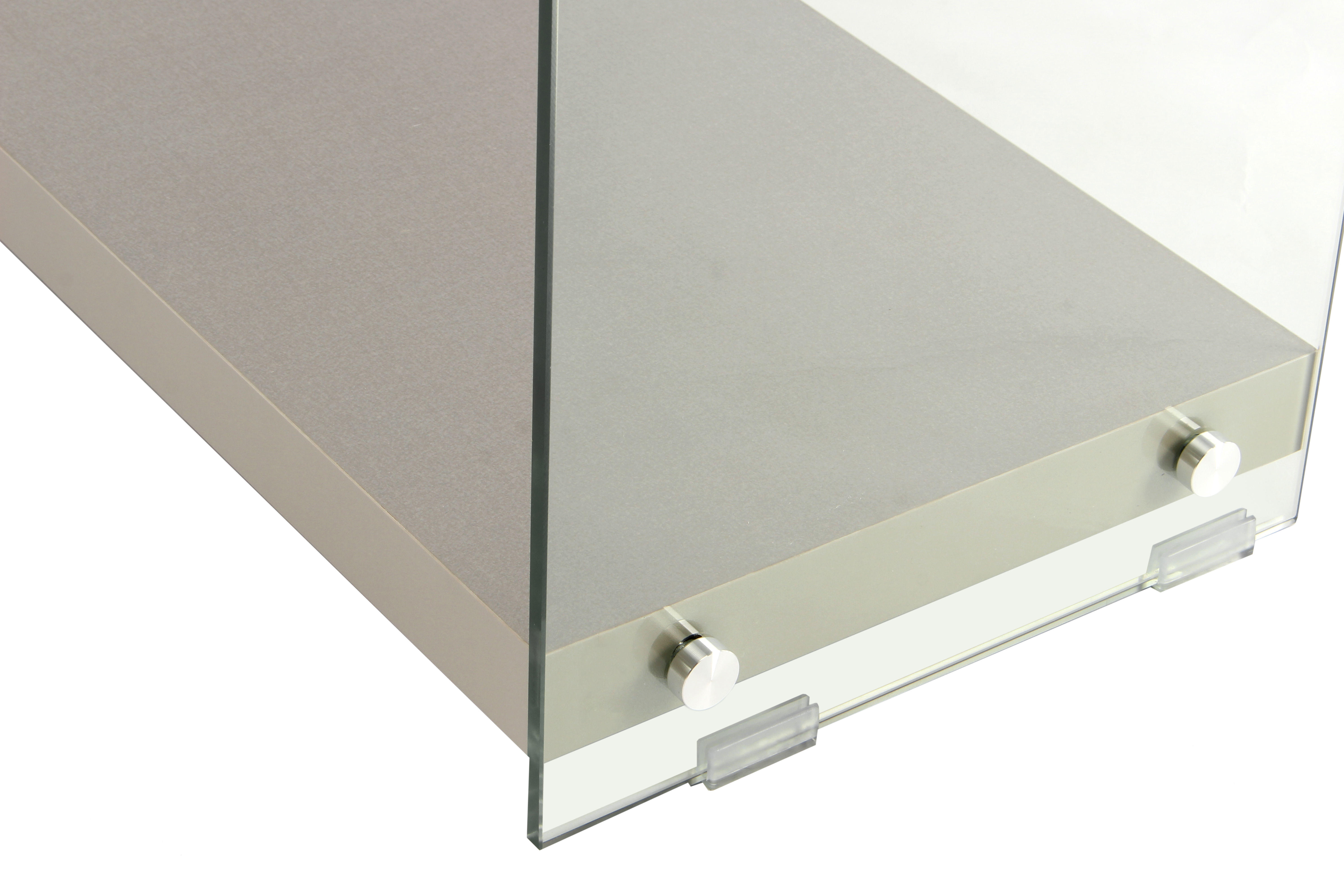 REGAL Silberfarben  - Silberfarben, Design, Glas (83/113/29,5cm)